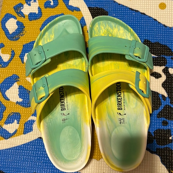 Birkenstock Shoes - Watercolor themed Birkenstocks size European 40